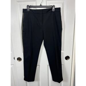 Zara Women's Black Dress Pants With Gold Side Stripe Side Pockets Size Medium